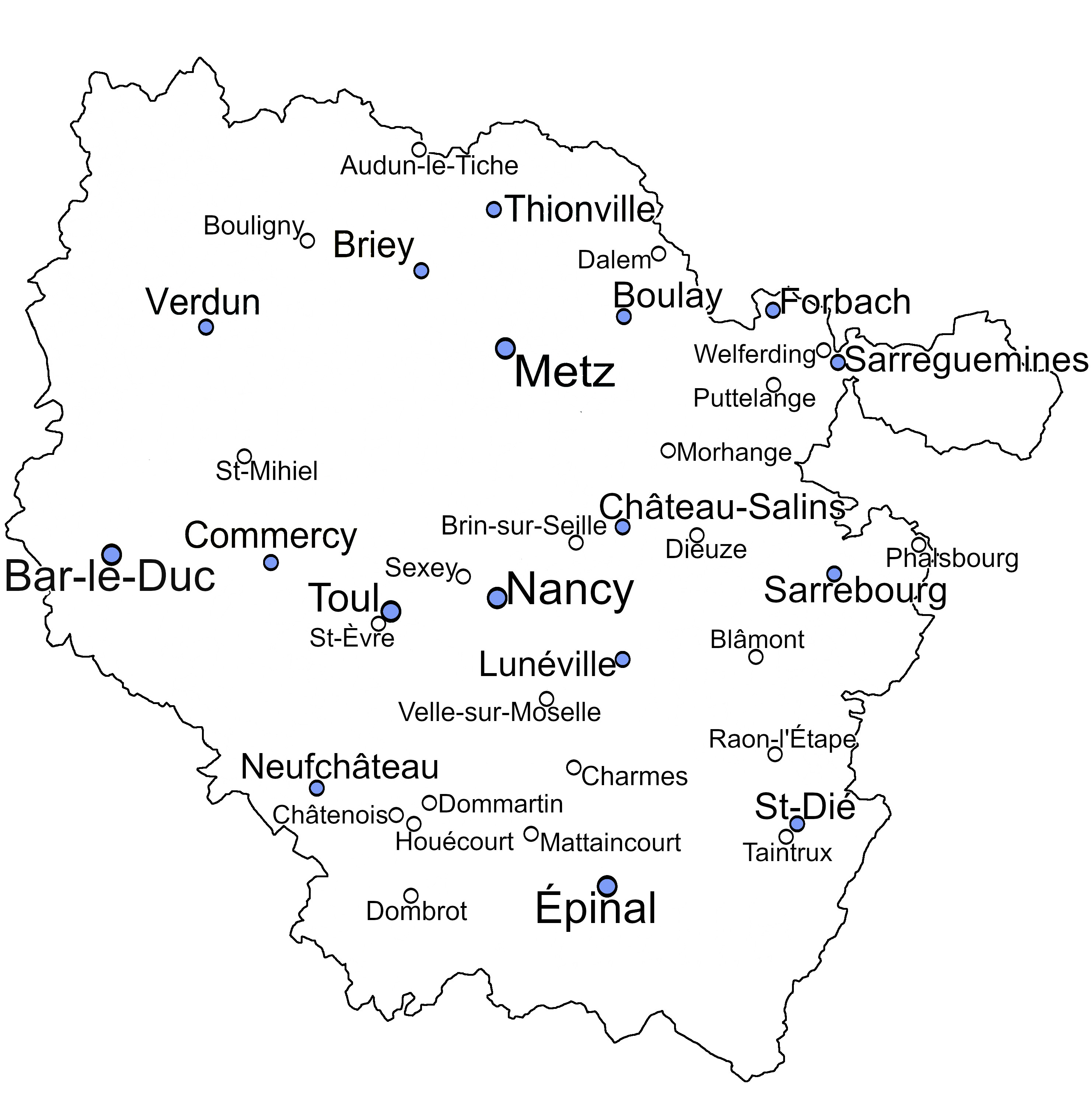 Carte des lieux - Lorraine